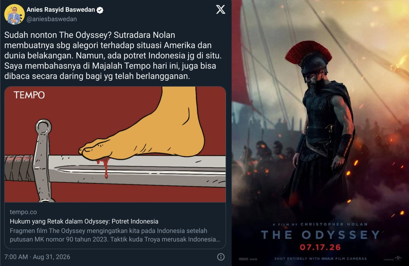 anies the odyssey