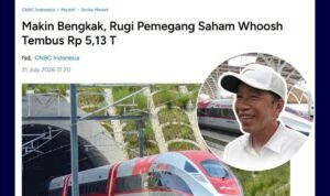 kereta cepat whoosh rugi-