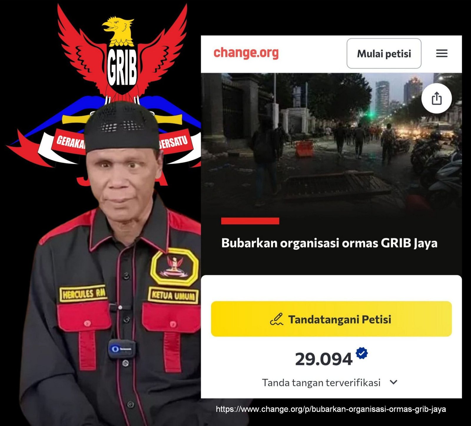 PETISI BUBARKAN GRIB JAYA