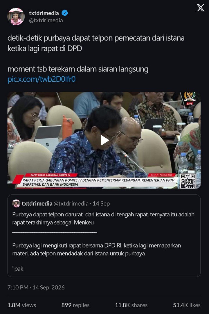 Purbaya masuk Kabinet dengan gagah bagai pahlawan, disingkirkan tanpa penghormatan